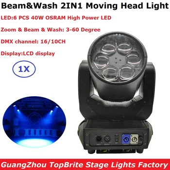 

Factory Price LED Bee Eye Moving Head Lights High Quality 6X40W RGBW 4IN1 Wash Beam Moving Head Stage Lights DMX 10/16 Channel