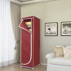 Finether высотой 5 узкий стеллаж передвижной шкаф для хранения решетка-держатель Органайзер Складная Легкая Одежда Шкаф красный