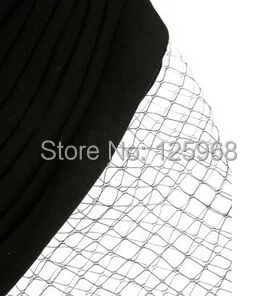 Новая мода индийская шляпа черная женская женский тюрбан шляпа с сеткой вуаль деталь Кепка