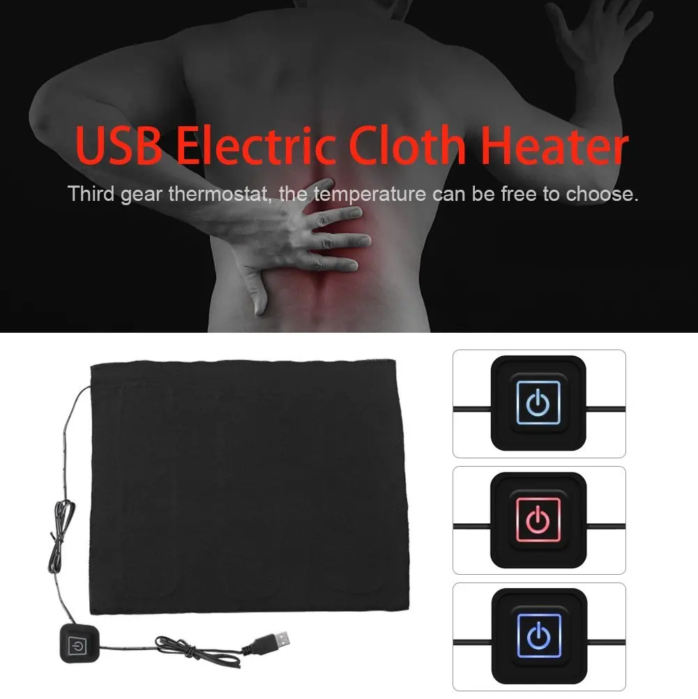 

Heating Pad 5V USB Electric Clothes Heater Pad Heating Element for Clothes Seat Pet Warmer Multifunctional Winter Thermal Pad