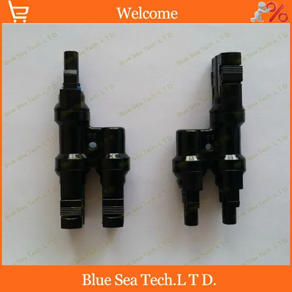 

1 pair IP67 PV T type connector MC4 solar connector T Branch Connector male&female kit for solar panel 1.5-4.0mm2 Free shipping
