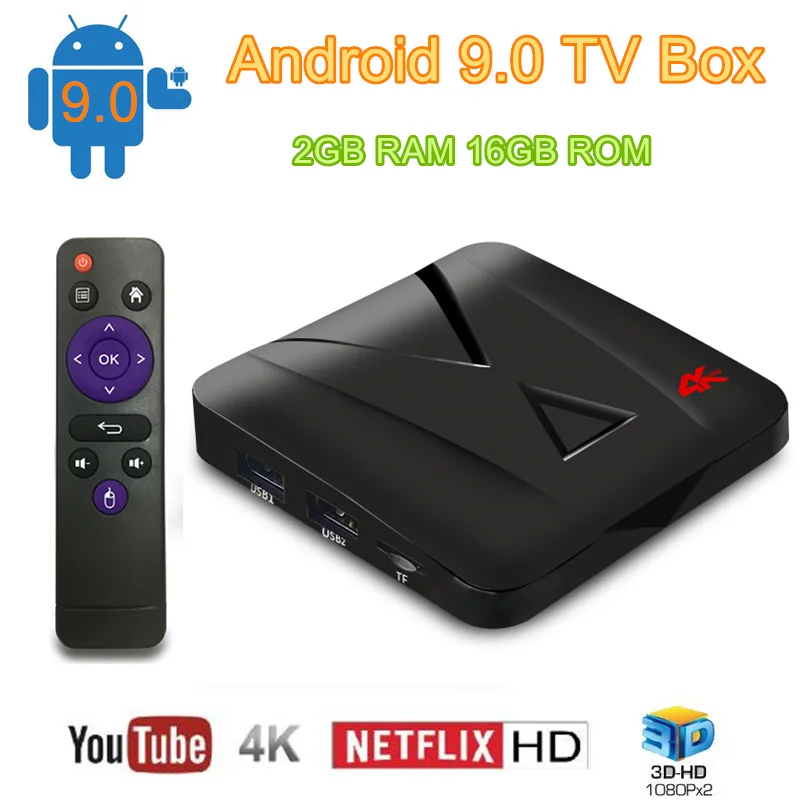 

android 9.0 tv box 2gb ram 16gb rom 4k boxes RK3328 Quad-Core 64bit Cortex box tv wifi android tv set top box