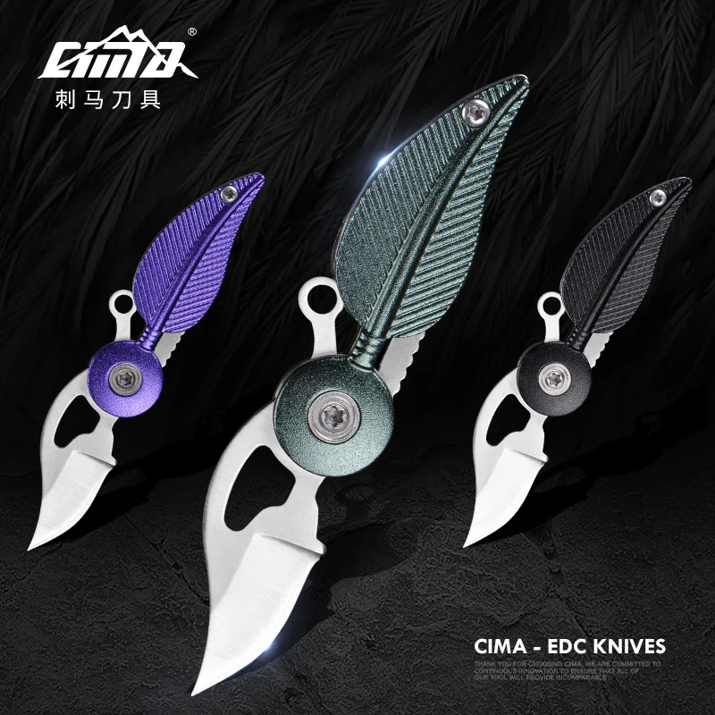 Baratos CIMA m121 pequeña plegable táctico del cuchillo de bolsillo EDC Masajeadores de cuello cuchillo, no se desvanecen, enviar una cadena