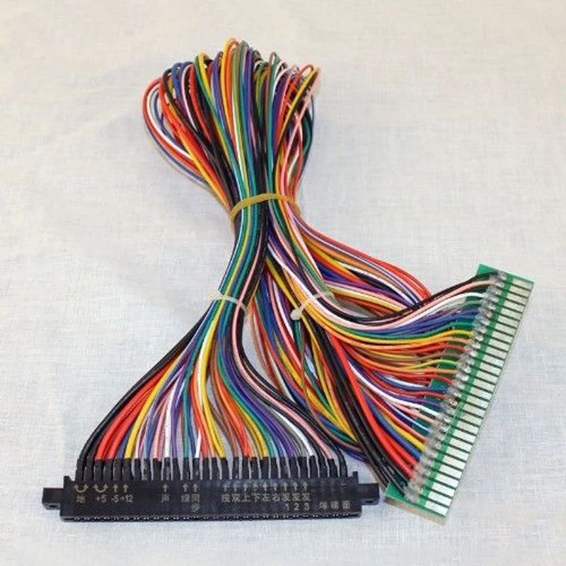 Full 56 pin JAMMA Harness Wire Wiring Loom Extender for veideo arcade game pandora box and 60 in 1 PCB game board