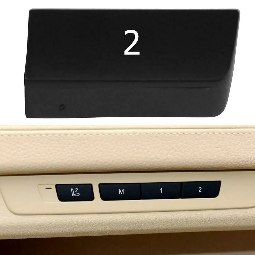 cheap For 5 7 Series F10 GT F02 ABS PC Car Button Cover Black Replacement Interior Decor Decal Power Left Seat Practical