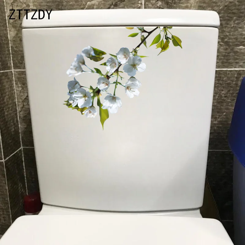 ZTTZDY 22*18 9 см белые цветы наклейки для дома декоративные настенные | Дом и сад