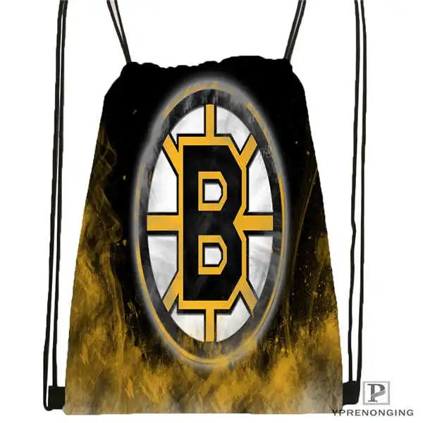 

Custom boston-bruins, Drawstring Backpack Bag Cute Daypack Kids Satchel (Black Back) 31x40cm#20180611-02-85