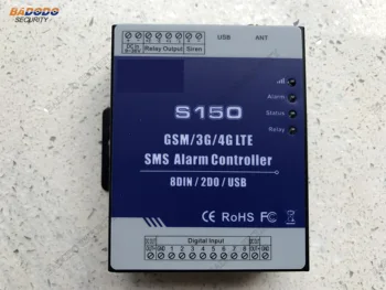 

GSM 3G 4G Cellular RTU SMS Alarm Controller Relay Switch Industrial IoT Monitoring System in-built watchdog S150 8DIN 2Relay