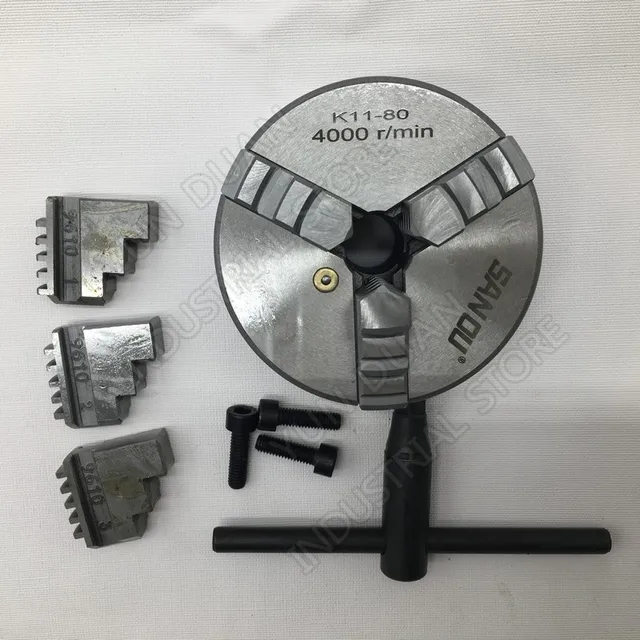 80mm Jaw Self Centering Lathe Chuck Sanou K11 Metal Scroll Chucks For Drilling Milling Machine 80mm Jaw Self Centering Lathe Chuck Sanou K11 Metal Scroll Chucks For Drilling Milling Machine
