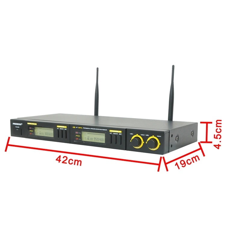 Freeboss FB-U12 UHF Беспроводная микрофонная система 2 способа 100 каналов ИК Частота беспроводной микрофон Karoke KTV вечерние динамический микрофон