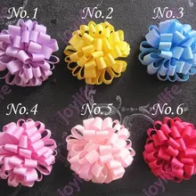 1000 шт. 2,5 ''модные петельные пуховки бант для волос, бутик заколки для волос для девочек красивые ленточки с бантиками