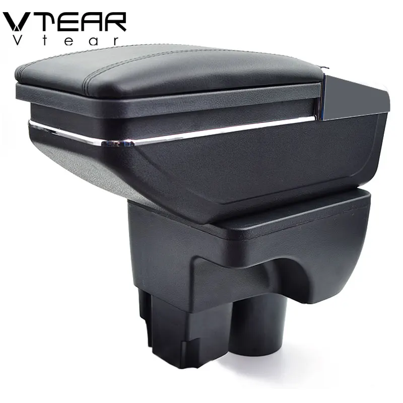 Vtear для Chevrolet Sail 3 автомобильный подлокотник коробка кожаный подлокотник автомобильный-Стайлинг USB интерфейс модификация центральная консоль поднятый аксессуар