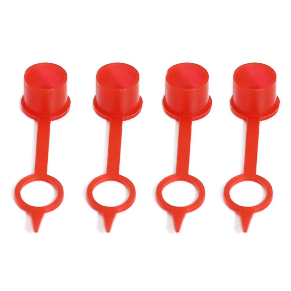 100pcs Sizes M6 M8 M10 Grease Nipple Caps Red Dust Caps for Grease Zerk Nipple 