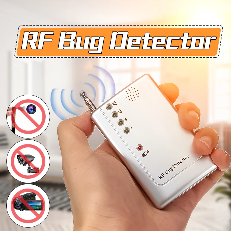 

RF Scanner Detector Bug Camera Bug Detector WiFi Wireless Transmitter Signal GPS GSM Device Finder Private Protect Security