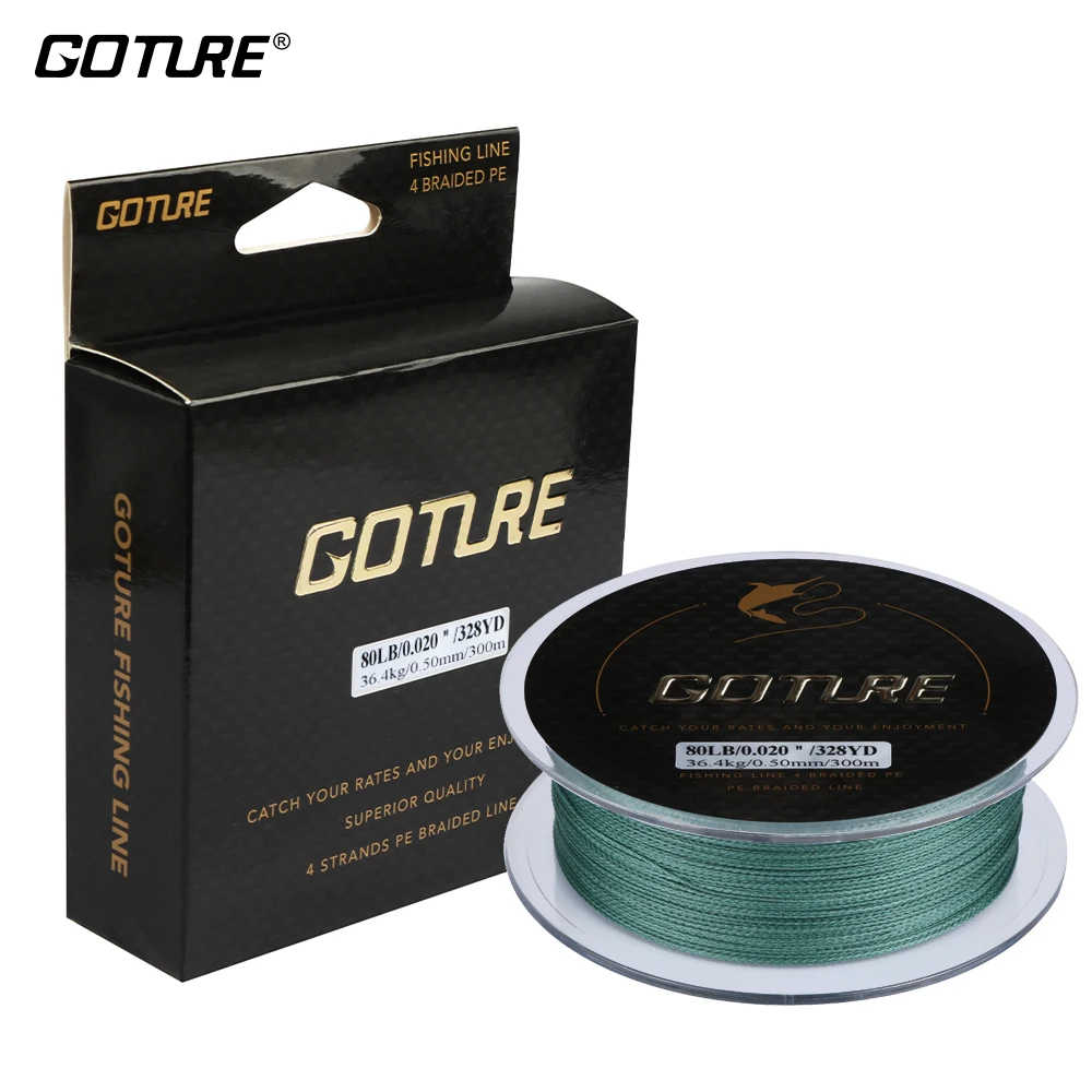 Goture 300м/328yrd леска плетеная леска 8LB-80LB 0,07-0,5мм прочная PE Multifilament леска Карп Рыболовный шнур веревка леска зимняя рыболовная