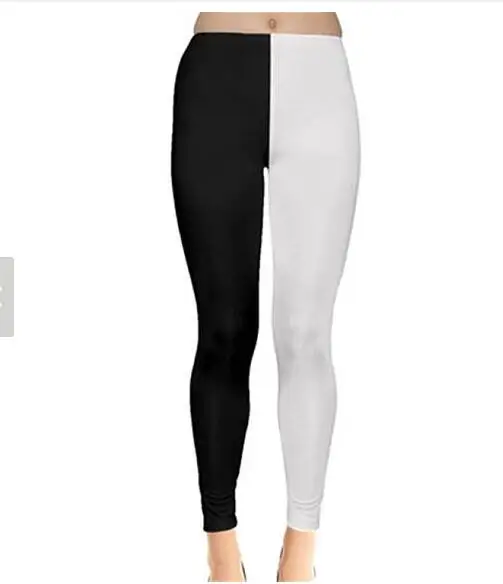 

Shikoroleva Women Leggings Bicolor Large Size Two Tone Split 7XL 6XL 5XL XS Ankle Length White Black Patch Modal Jeggings Pants