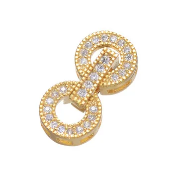 

Diy Jewelry Findings High Quality Copper Cubic Zirconia Rhinestone Clasps for DIY Pearls / Beaded Chain Jewellery Accessories