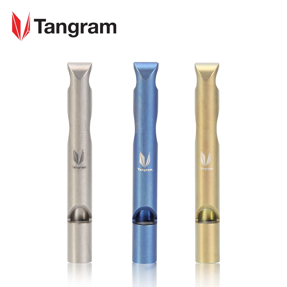 

TANGRAM professional titanium whistle keyring keychain for emergency survival hiking camping outdoor sports whistle EDC tools
