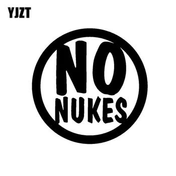 

YJZT 10CM*10CM Fashion NO NUKES Vinyl Car-styling Car Sticker Decal Accessories Black/Silver C11-0467