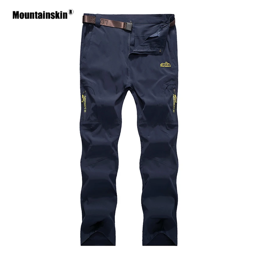 Мужские эластичные брюки Mountainskin тонкие быстросохнущие для походов занятий