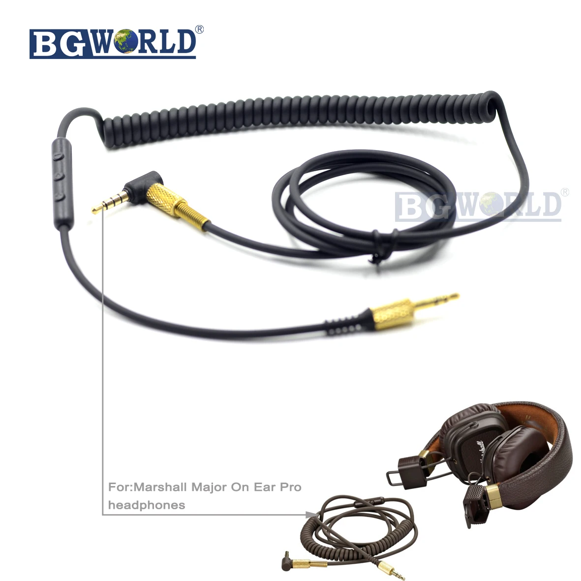 Bgworld Replacement Thread Substitution Audio Cable With Mic Remote For