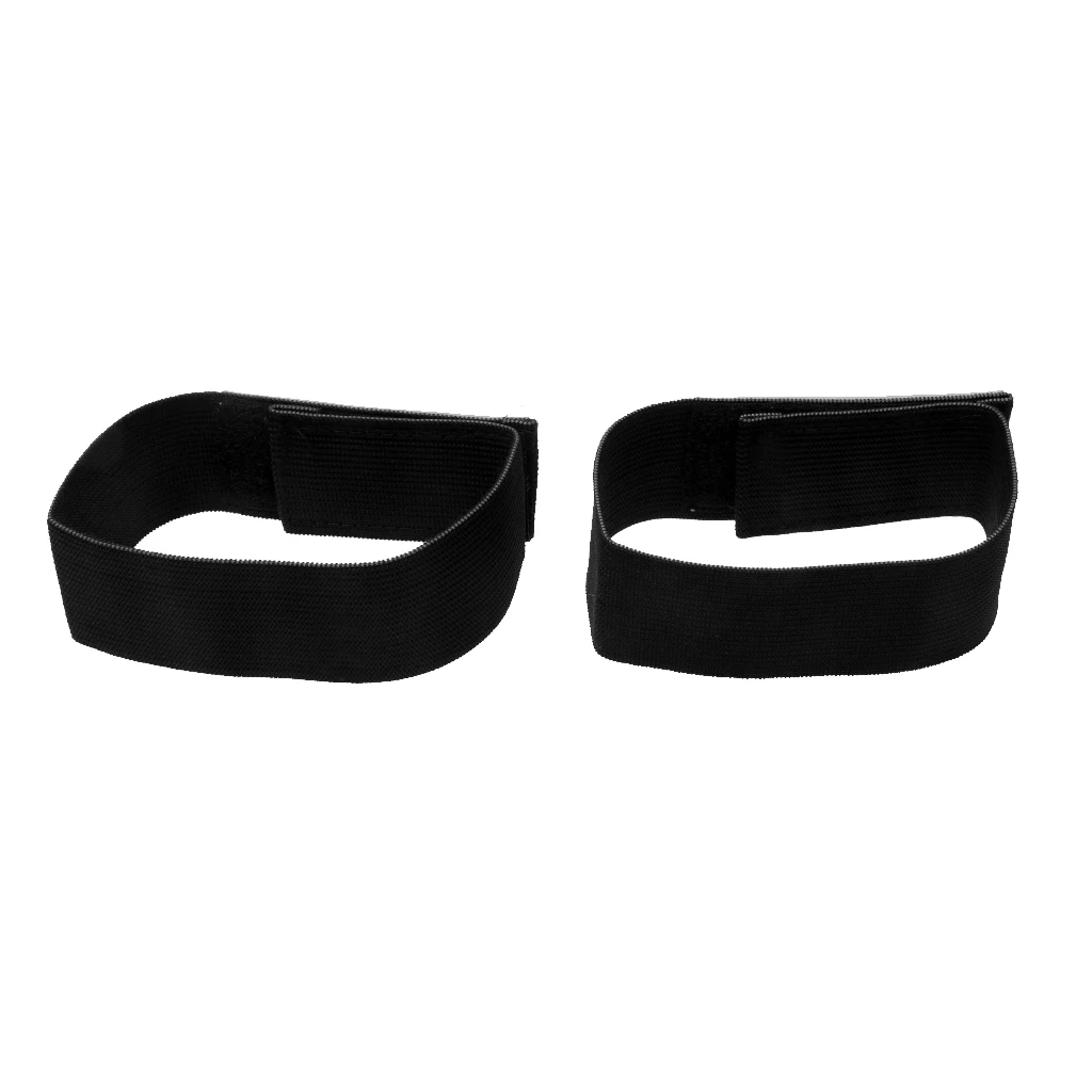 2 Pieces Bicycle Bike Pants Band Leg Strap Band Belt Rubber Strap Bandage Gaiter Black