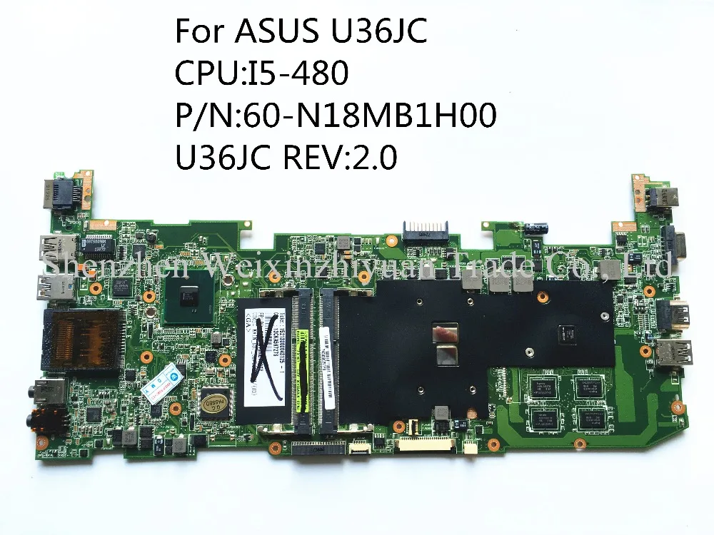 

For ASUS U36JC Laptop Motherboard 60-N18MB1H00 I5-480 REV:2.0 100% Tested