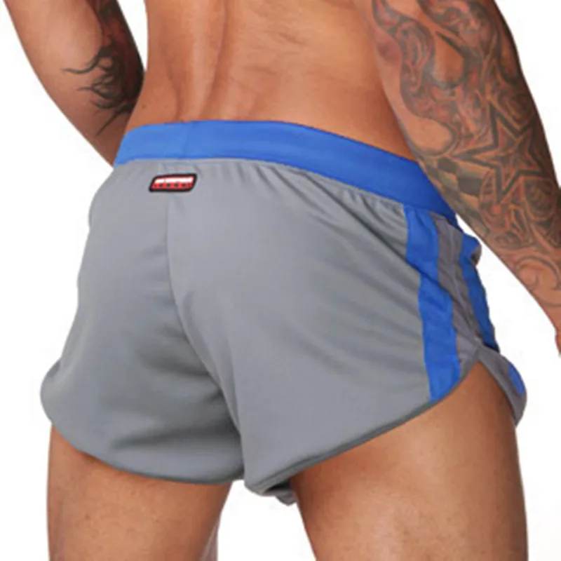 WJ Men Brand Built in double thong Underwear Boxers Shorts mens Mesh