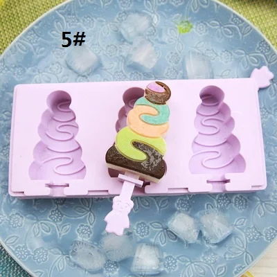 10 стиль DIY силиконовая форма для изготовления мороженого формы для мороженого Форма для мороженого держатель замороженного льда Форма с палочки для сладостей крышка кухонный инструмент