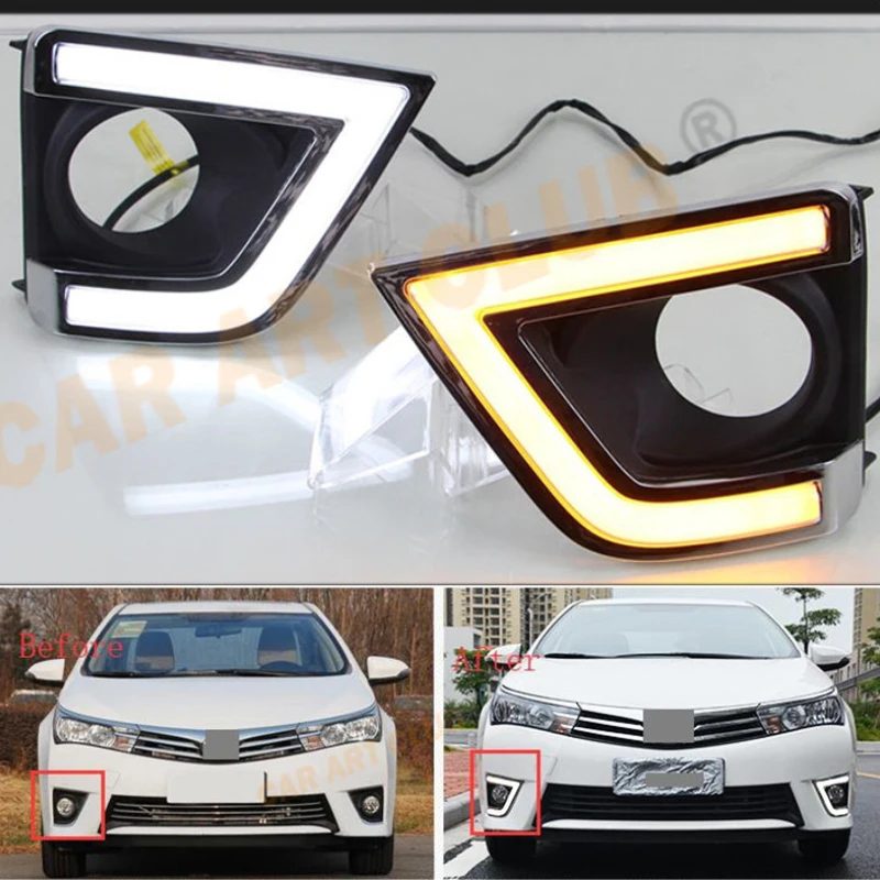 

For Toyota Yaris 2013 2014 2015 daytime running light drl refit replacement parts drl auto parts car accessories car lights