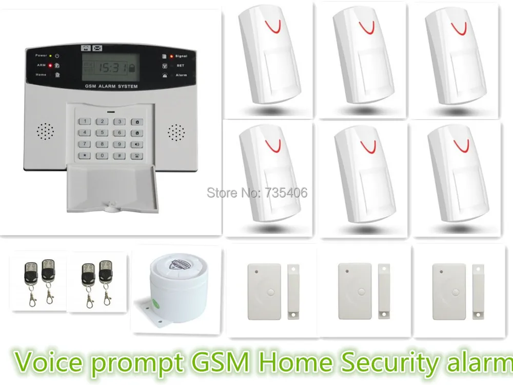 

Free Shipping 99 wireless zone GSM wireless Burglar Alarm System Home Smart Alarm System