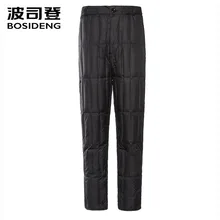BOSIDENG 90% утиный пух брюки для мужчин пуховые брюки леггинсы Повседневная одежда регулярная средняя талия Зимние теплые брюки B80130011