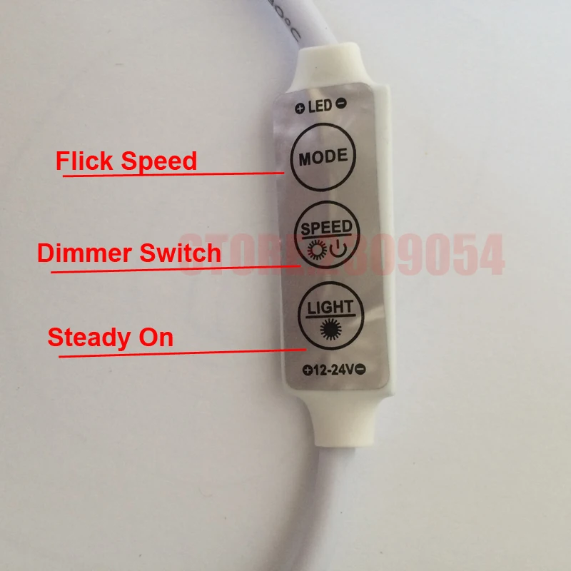 10 шт./лот светодиодный диммер AC 220 В к DC 12 В светодиодный 3528 5050 ленточный светильник светодиодный диммер 12 в мини 3 кнопки затемнения яркости для одного цвета