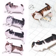 School Stationery Cartoon for Girl Student Soft cloth Gift Novelty Boy Cat Pencil Case 1PC Kawaii 2018 NEW Pen Bag Simulation School Stationery Cartoon for Girl Student Soft cloth Gift Novelty Boy Cat Pencil Case 1PC Kawaii 2018 NEW Pen Bag Simulation