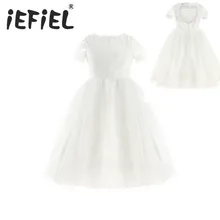 Новейшая модель платья с цветочным узором для девочек, белый/кремовый цвет, праздничные платья для причастия, платья для конкурса красоты, платья для девочек, детские платья для свадьбы