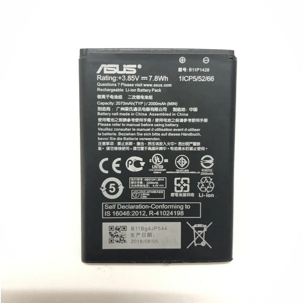 Высококачественный сменный аккумулятор B11P1428 2000 мАч для смартфона Asus ZenFone ZB450KL