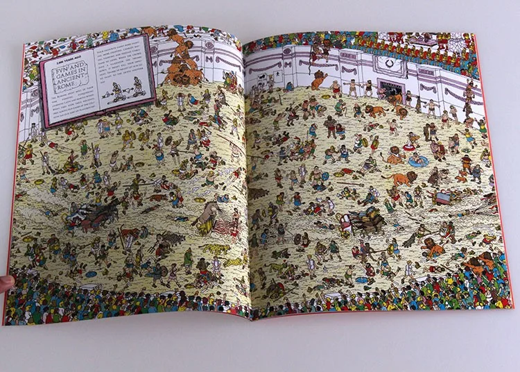 6 шт Большой размер А4 английские книги где Где Where's Wally: дети наблюдения видения будут найти головоломки подарок для детей детство