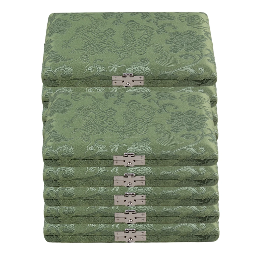 Yibuy 10 Pieces Silk Wood Bassoon Reed Box for 6 Reeds Protect Against