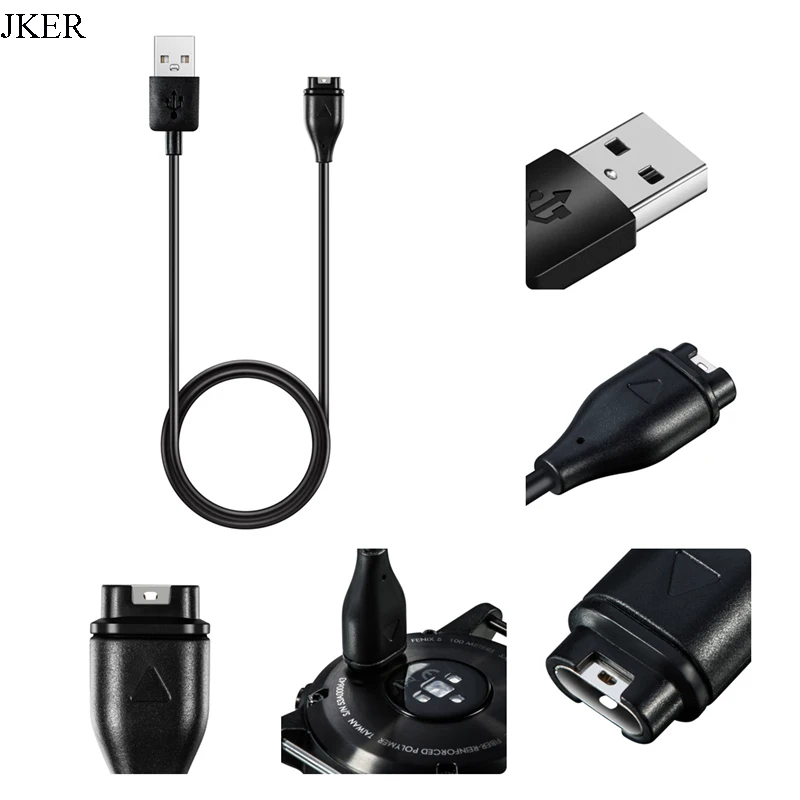 JKER 1 шт. черный USB зарядный кабель с м для Garmin fenix 5 935 5X Forerunner Смарт часы|cable charger|cable