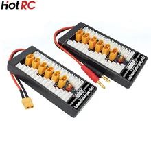 1pcs HotRc High Quality 2S-6S XT60 Plug Parallel Charging Board Para Board XT60 Plug 4.0MM Bananer for Imax B6 B6AC B8 6 in 1