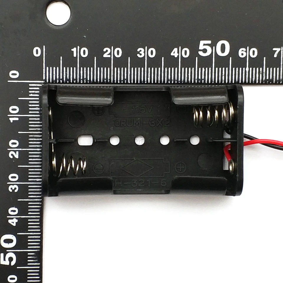 Черный 2x1,5 V AA держатель батареи коробка черный с проводными проводами