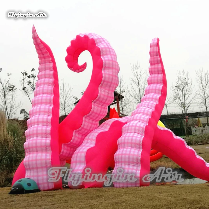 

Customized Inflatable Octopus Leg 3m/4m/5m/6m/7m Length Tentacle Blow Up Devilfish Claw For Concert And Building Decoration