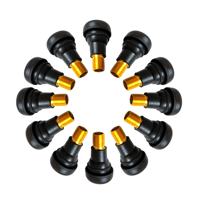 Buy 12Pcs Valve Stem Black TR 412 Rubber Snap in Valve