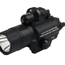 Пистолет ручной фонарь 500 люмен оружие свет тактический светодиодный фонарик с зеленый лазерный прицел для Пикатинни