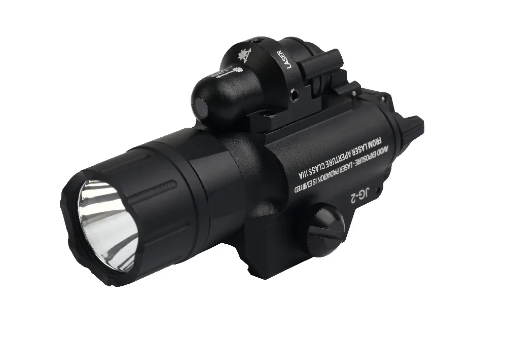 

Pistol handgun flashlight 500 Lumens weapon light Tactical LED Flashlight With Green Laser Sight for Picatinny Rail