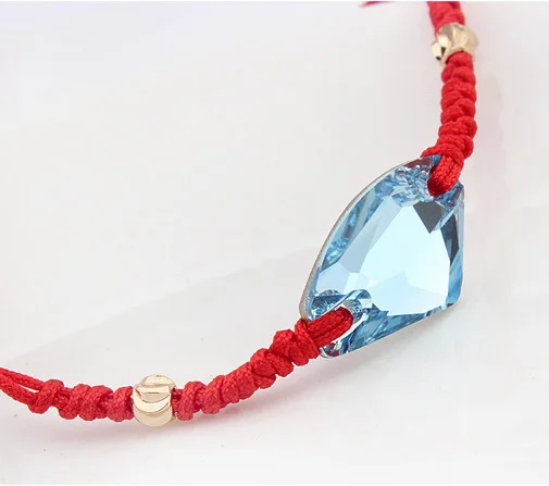Оригинальный браслет SPCLUB с кристаллами Swarovski удача красная веревка