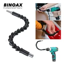 Binoax, taladro electrónico de 295mm, brocas de eje negro Flexible, portapuntas de destornillador de extensión, enlace de conexión