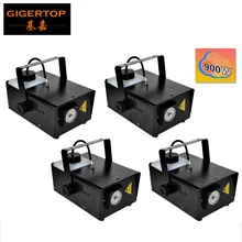 4 шт./лот мини 900 Вт туман машина дыма диско дома сторон dj-эффекты, дистанционное управление, капюшон, противотуманная фара для ди-Джея свет для сцены парти свет, 90 V-240 V диджейские огни