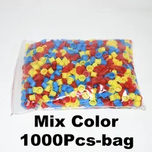 1000 шт./пакет смешанные пластиковые одноразовые, для микрообработки чернил татуировки чашки Перманентный макияж Пигмент держатель контейнер с крышкой татуировки аксессуар