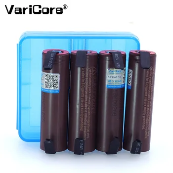 

4PCS VariCore HG2 18650 3000mAh electronic cigarette rechargeable battery high-discharge, 30A high current DIY nicke+Box